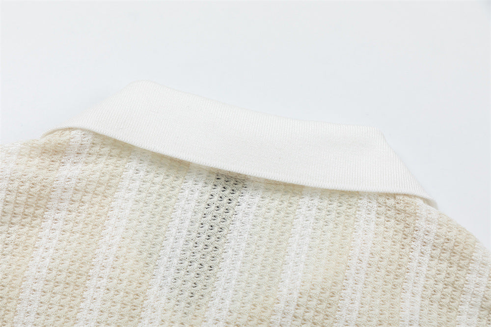 Camicia a maglia a righe verticali