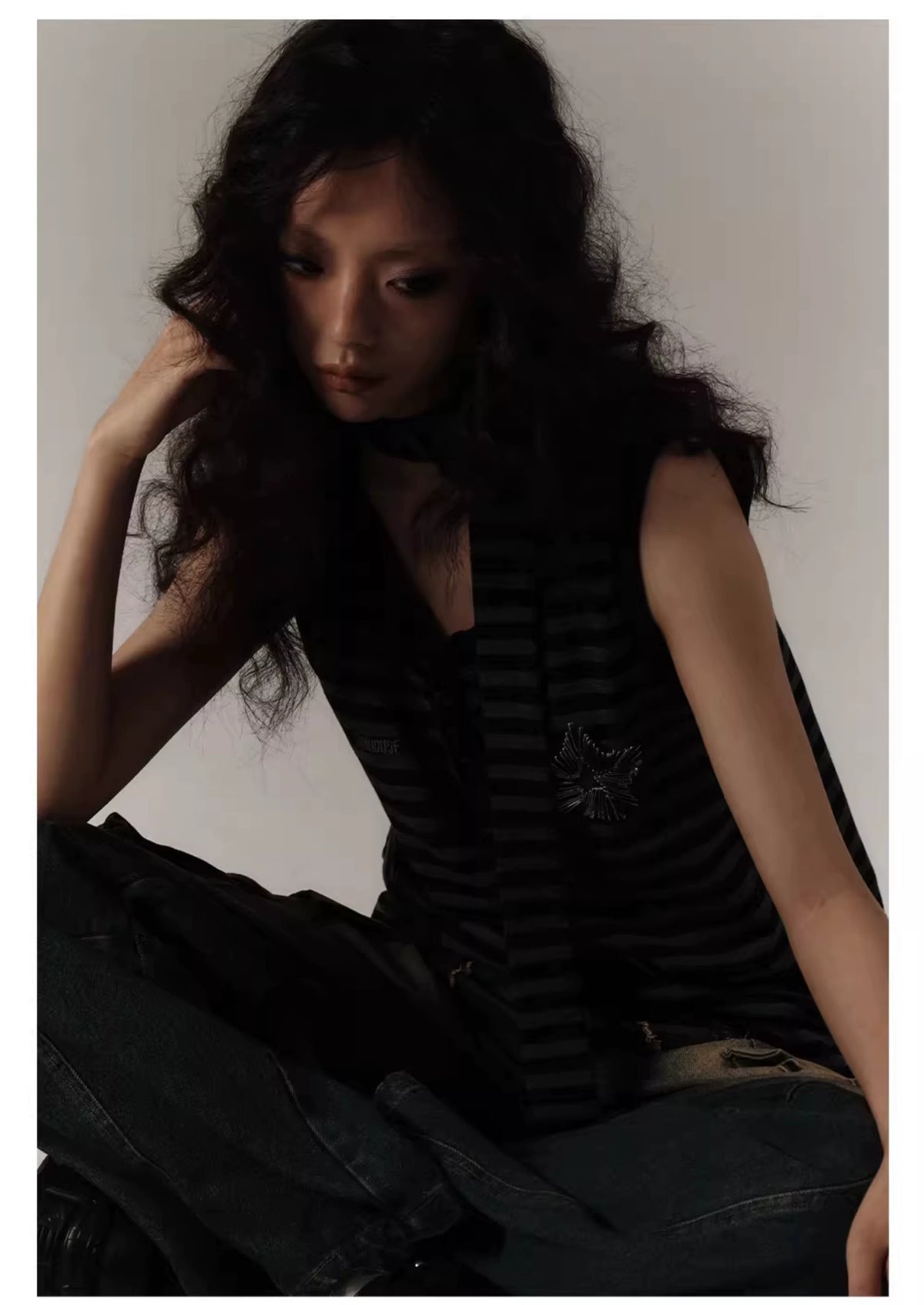 Star Stripe Oversize Long Sleeve T-Shirt & Tank Top