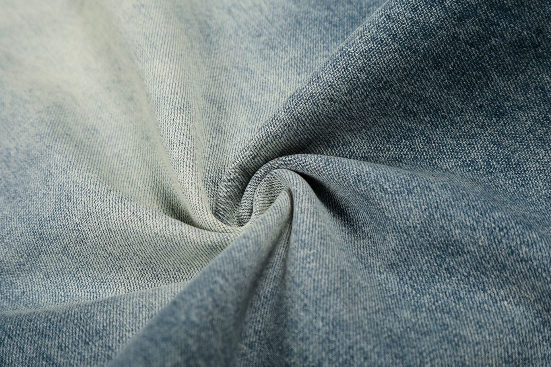 Washed Whisker Curved Denim Jeans