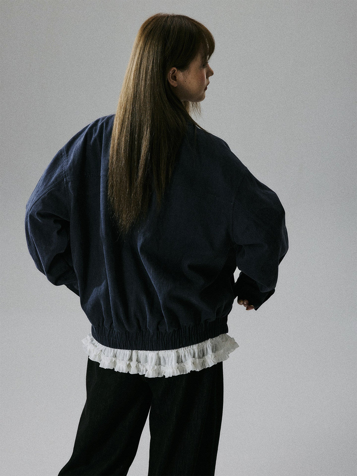 Ruffled Lace Detail Jacket