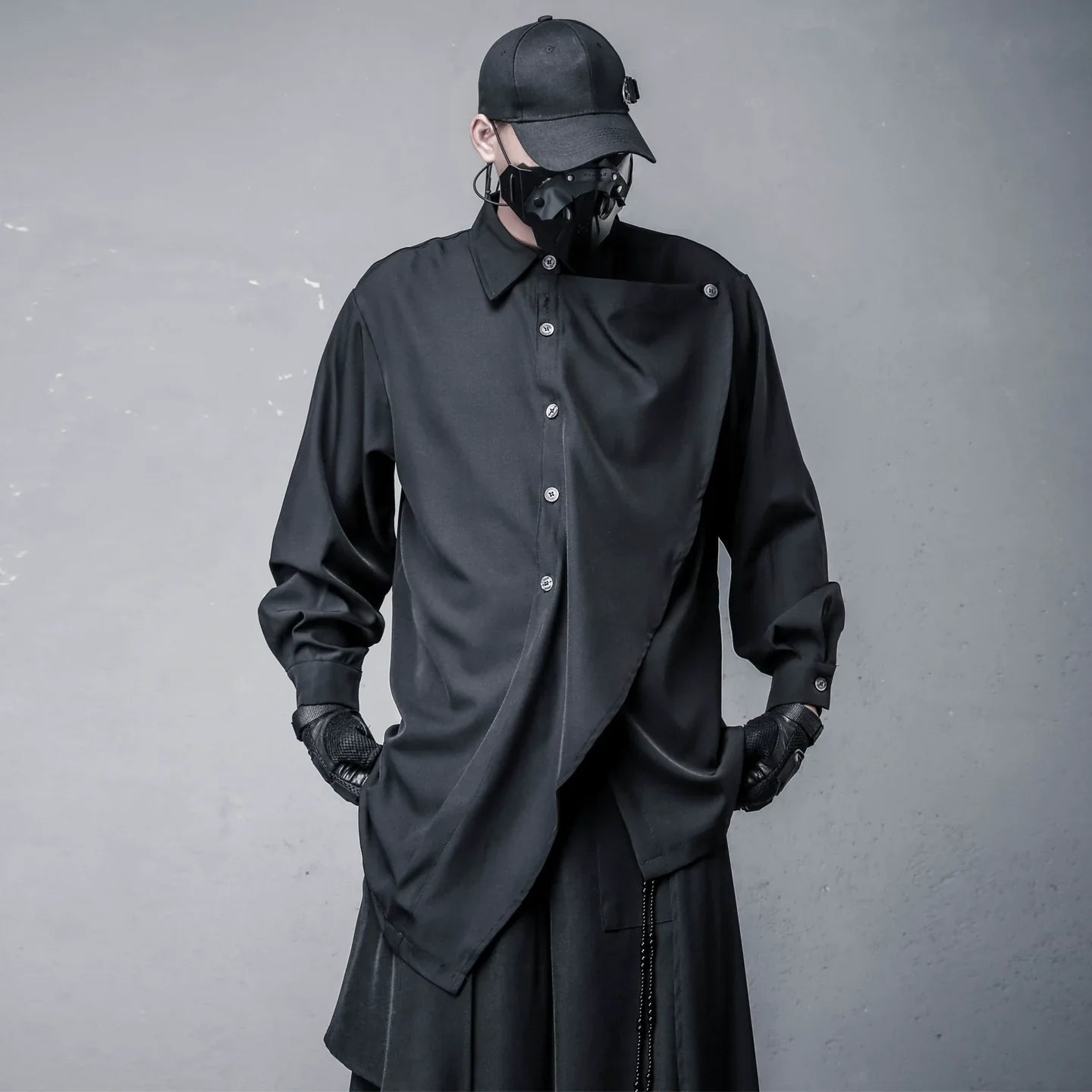 Deconstructed Irregular Design Long Sleeve Shirt