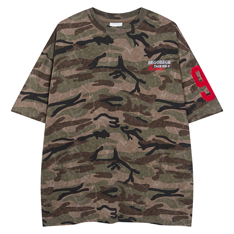 Camouflage Embroidered Plush 96 T-shirt - MADXMARX