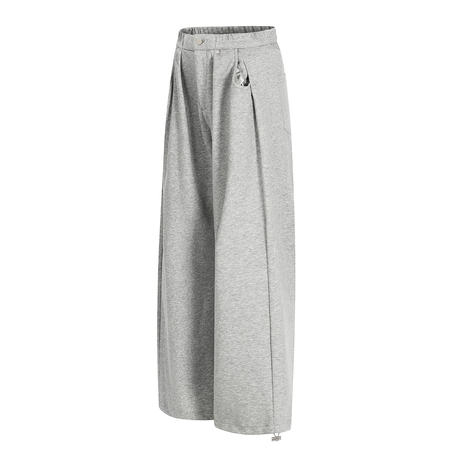 Pleats Wide Leg Sweatpants