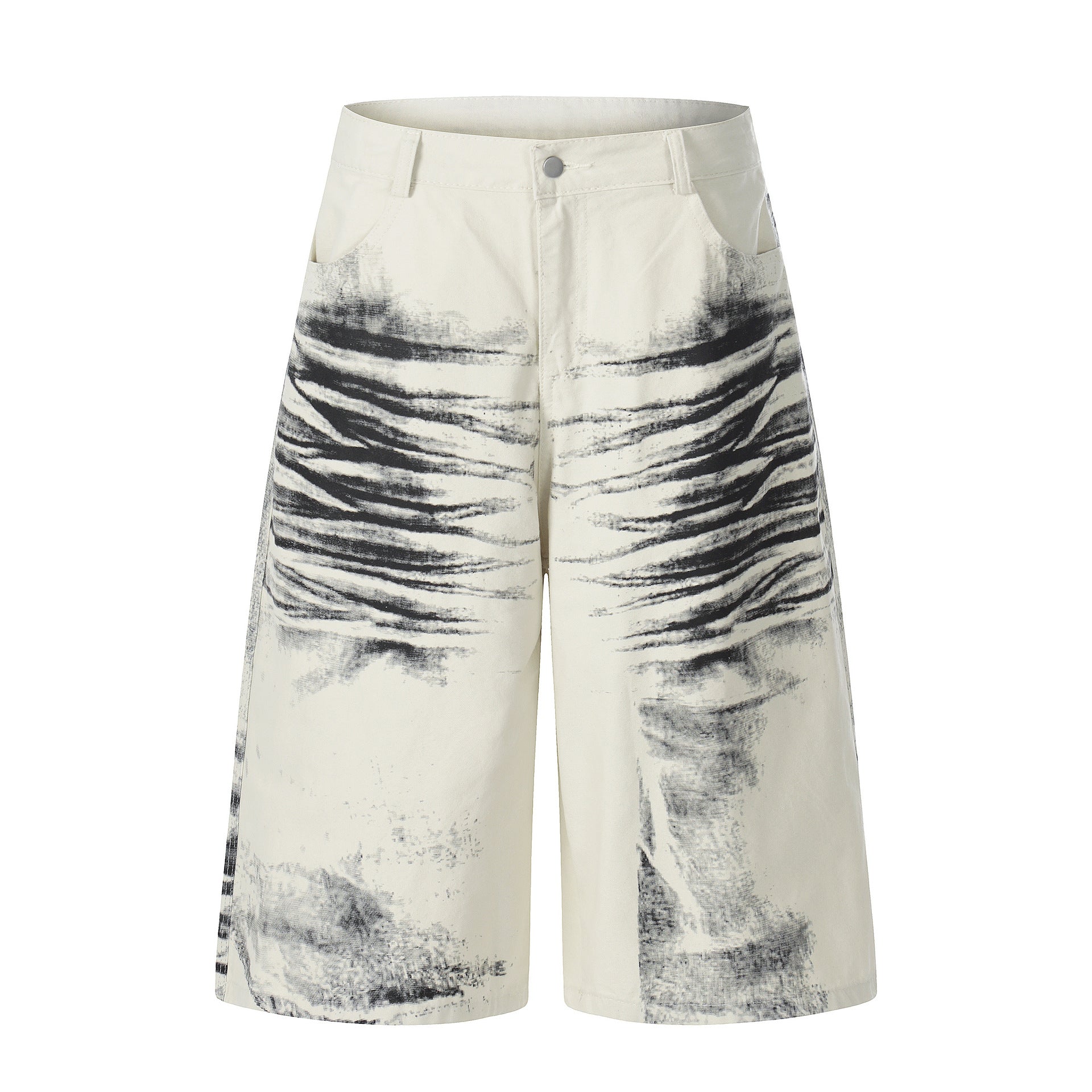 Brush Paint Cropped Pants