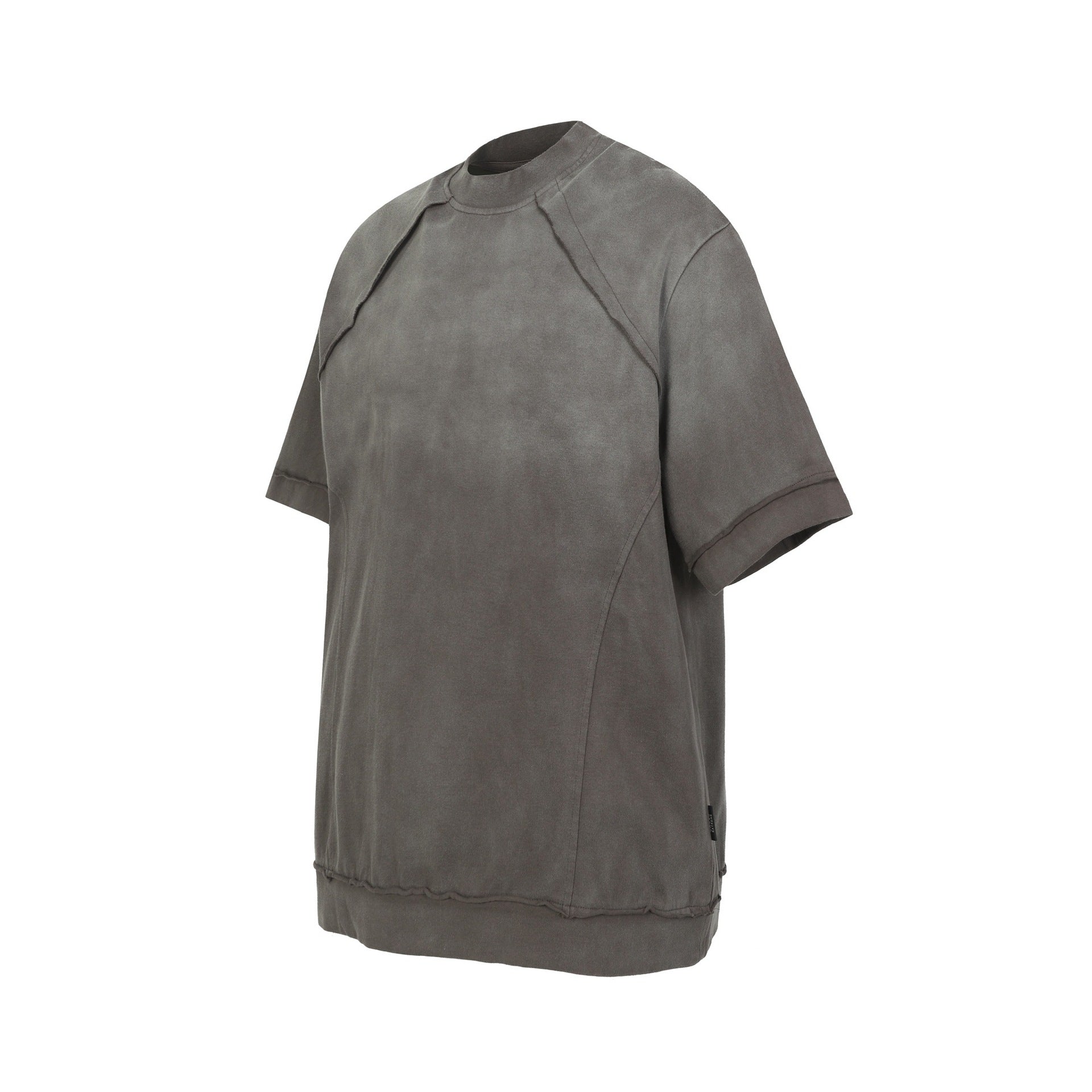 Washed Raw Hem Short Sleeve T-Shirt