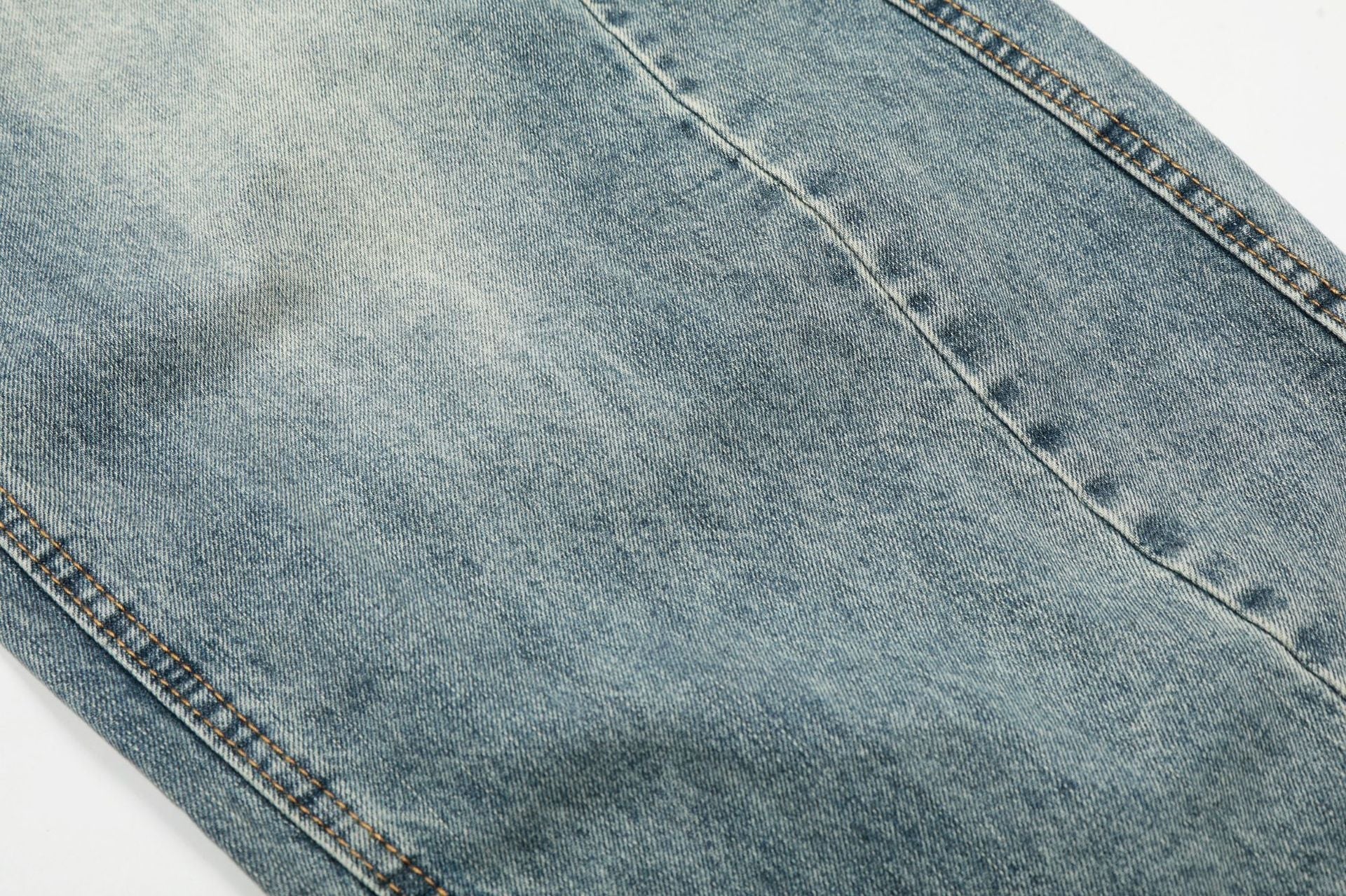 Washed Wide Leg Denim Jeans