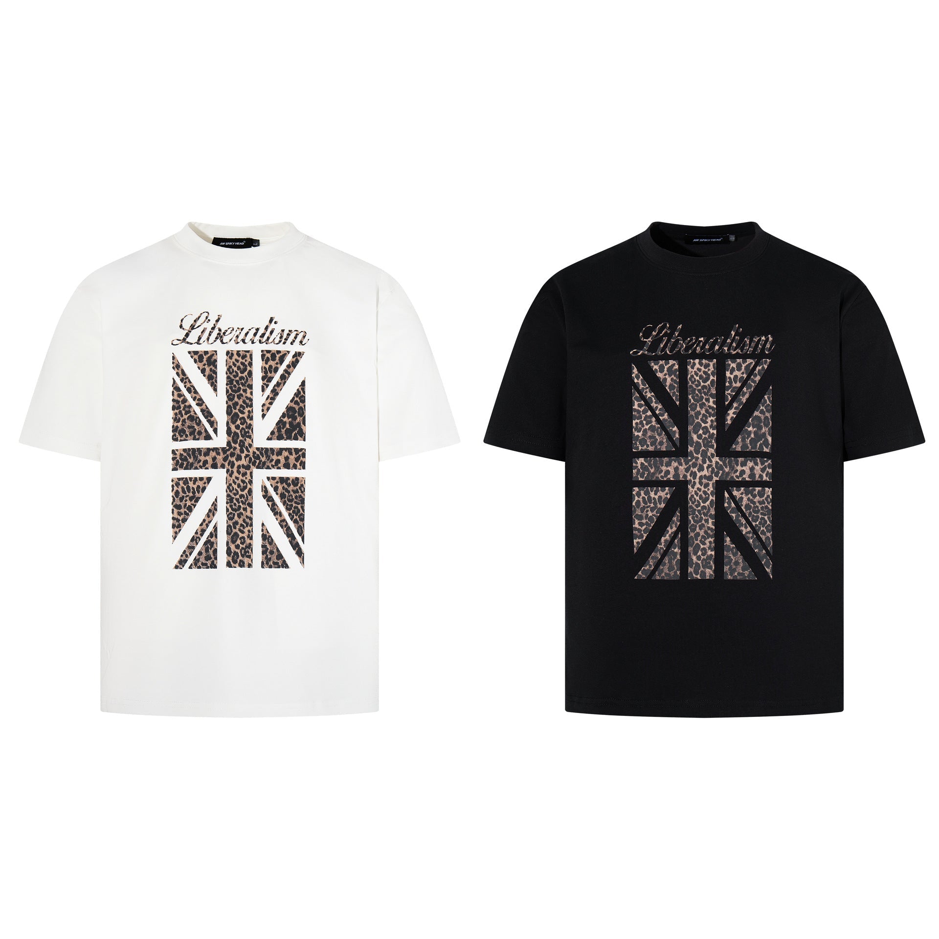 Leopard Print Flag Short Sleeve T-Shirt