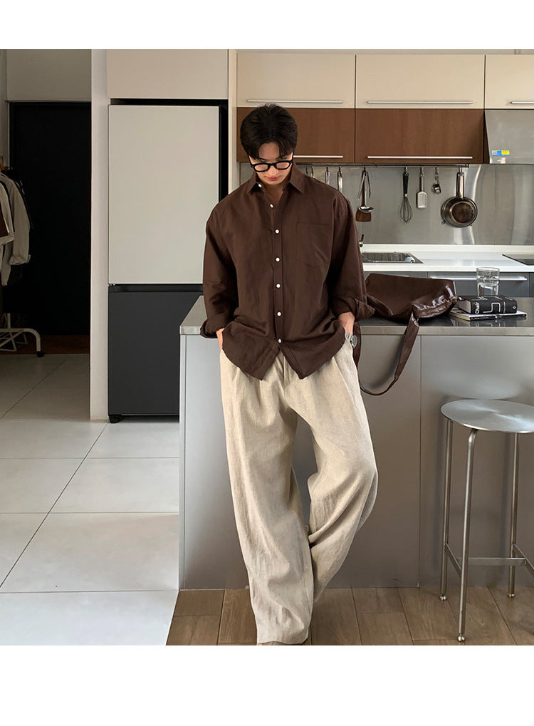 Cotton linen Long-Sleeved Shirt