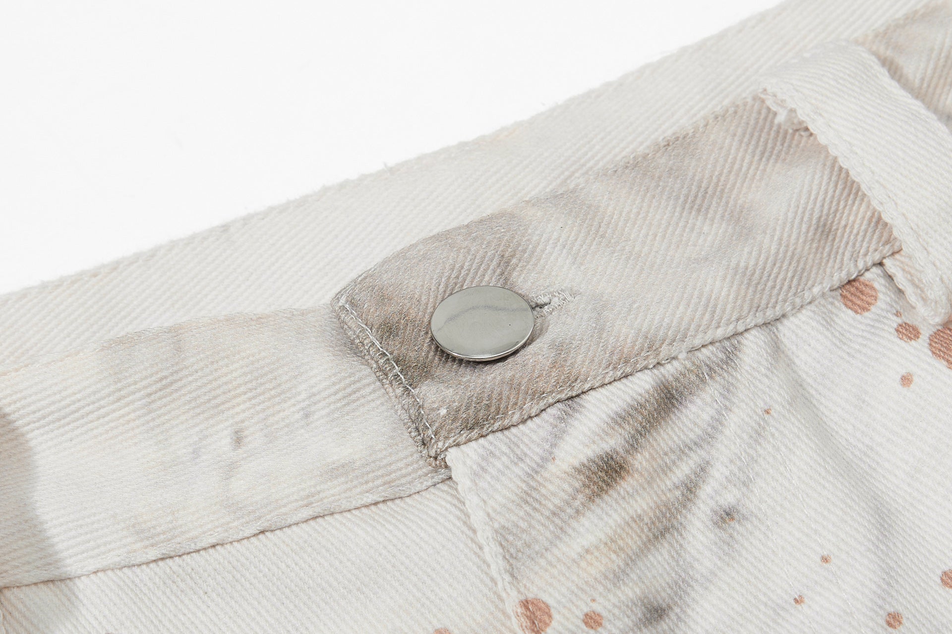 Studs Paint Wing Wide Leg Denim Jeans