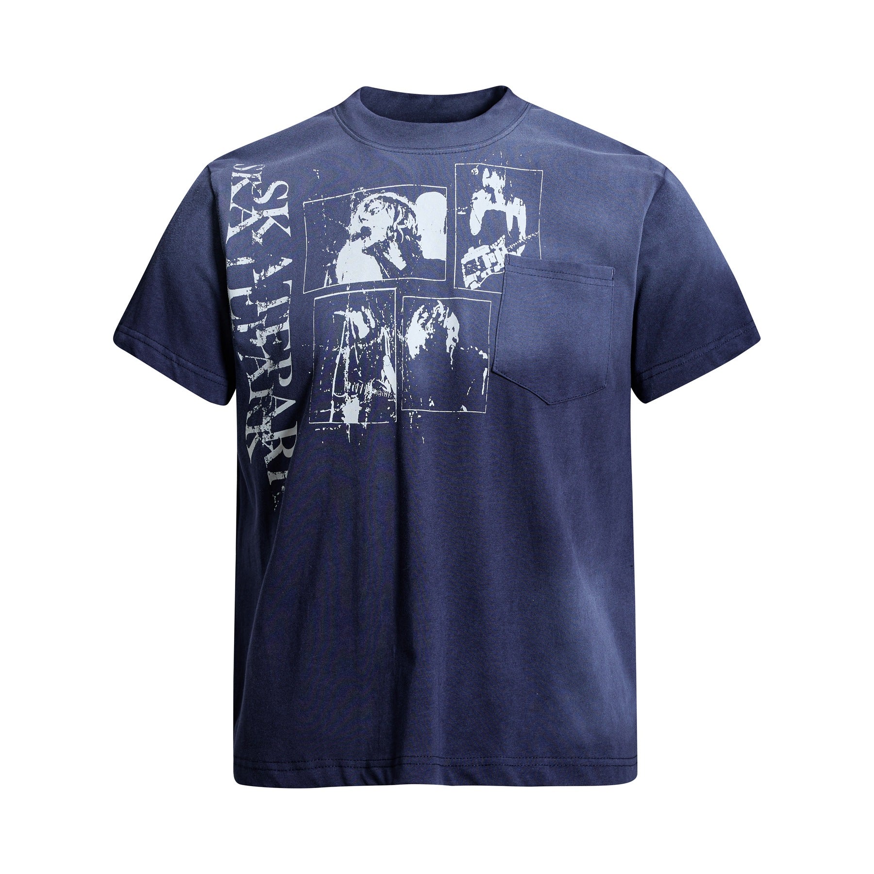 Band Print Short Sleeve T-Shirt