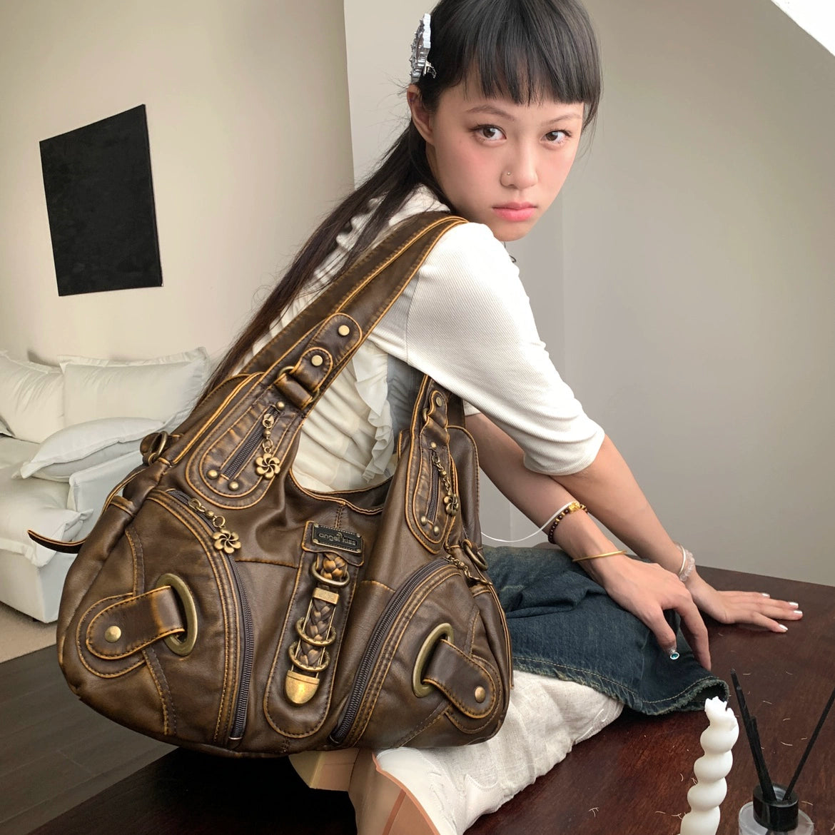 Y2K Spicy Girl Underarm Wasteland Bag