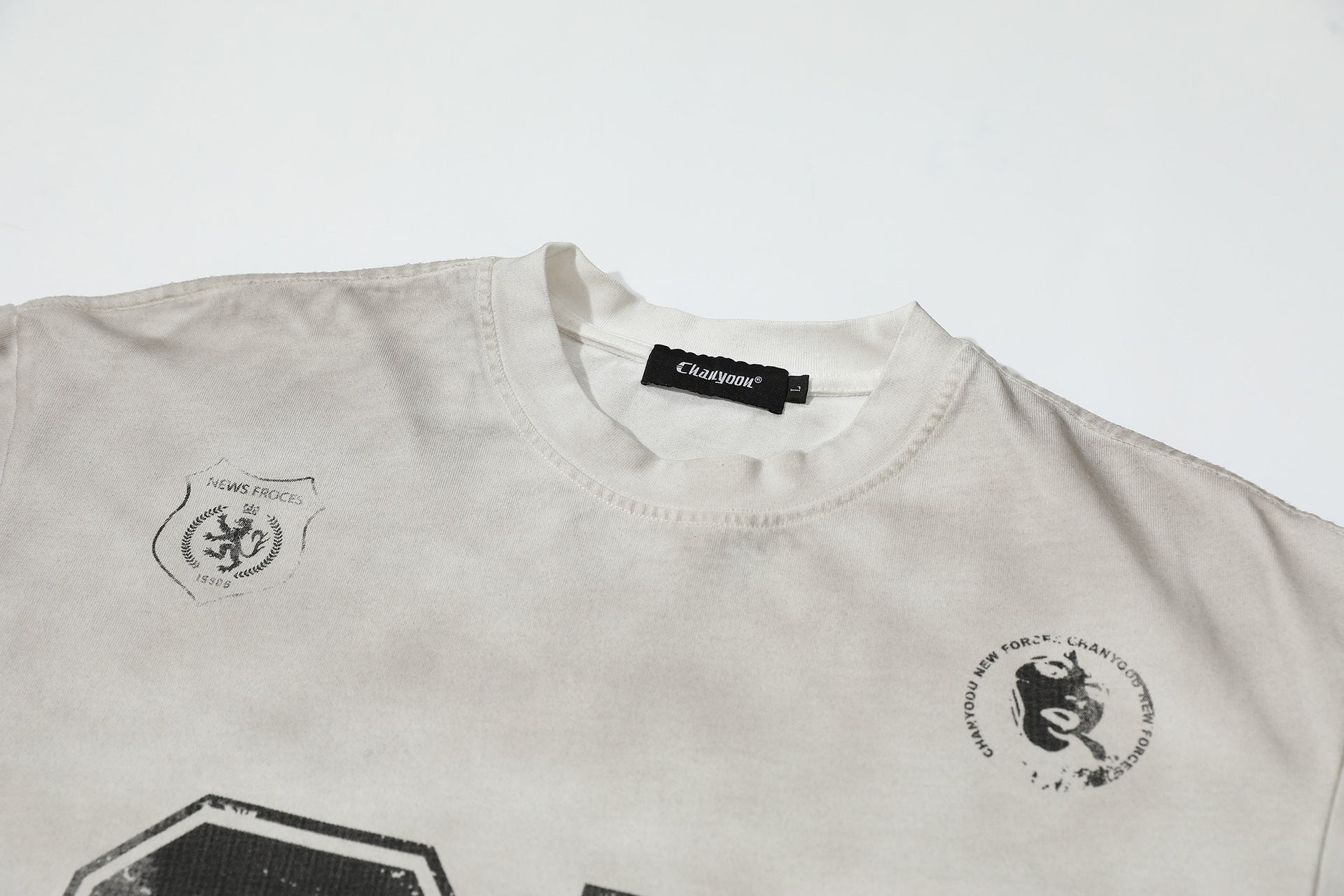Washed Number Print Short Sleeve T-Shirt