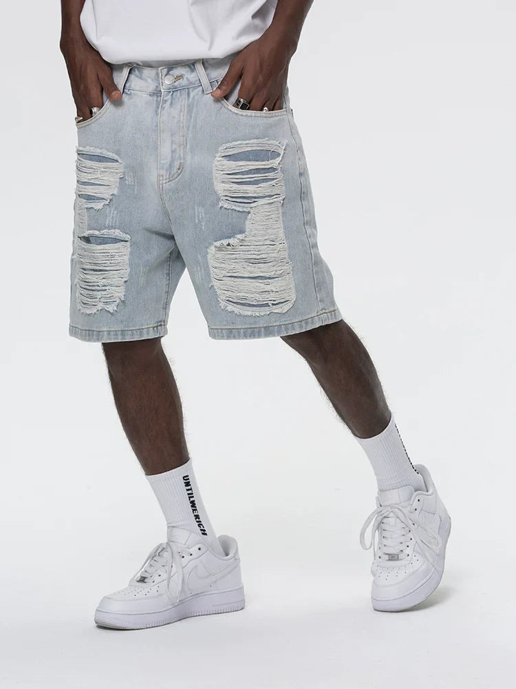Damage Design Denim Half Jeans