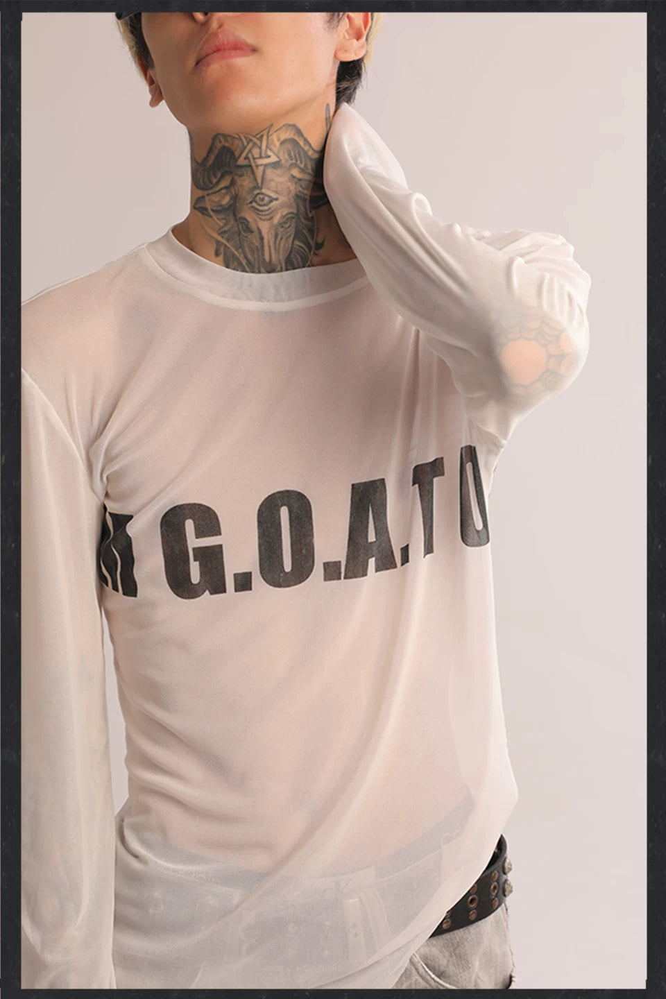 Subculture Print Slim Long Sleeve T-Shirt