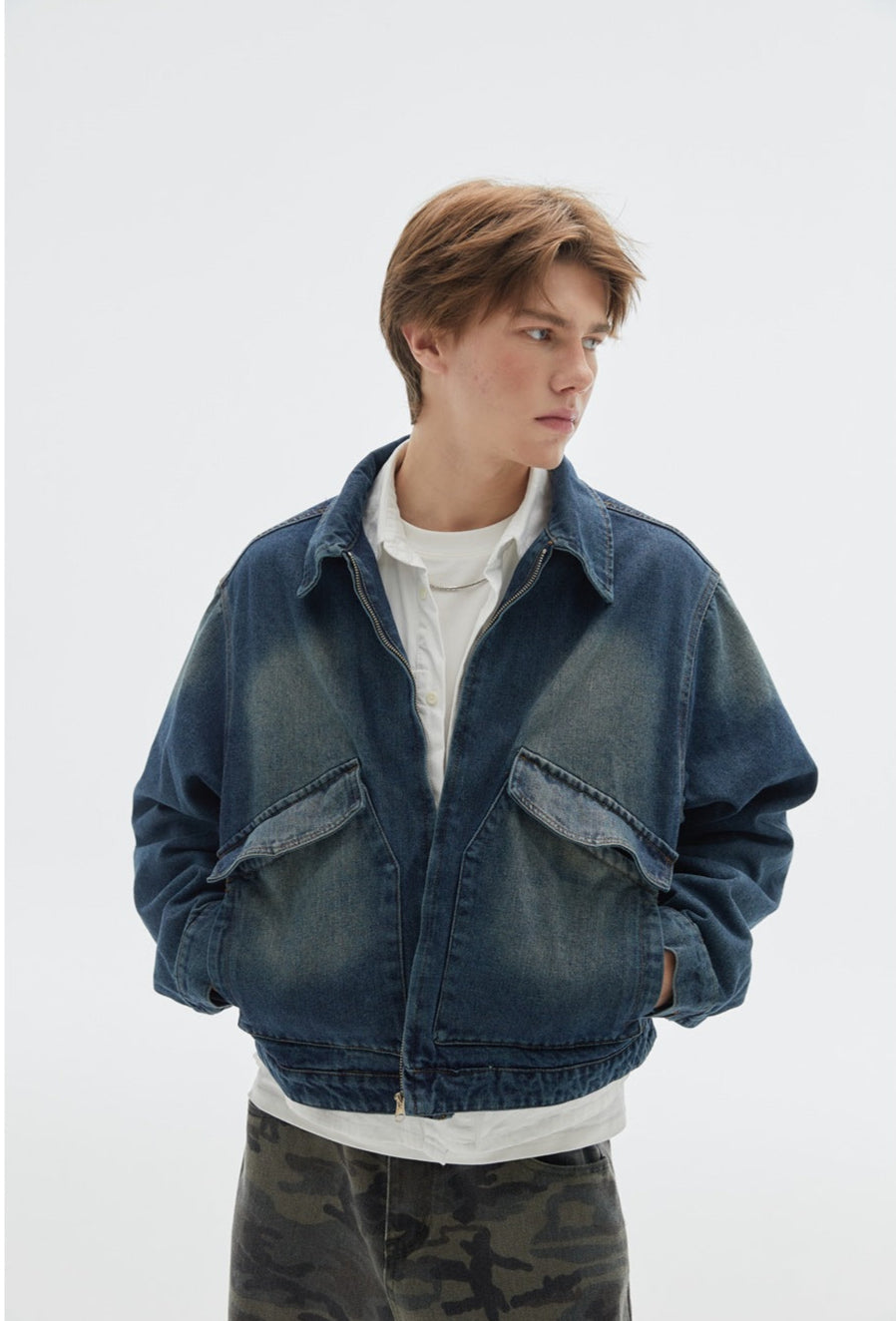 Chaqueta vaquera lavada retro