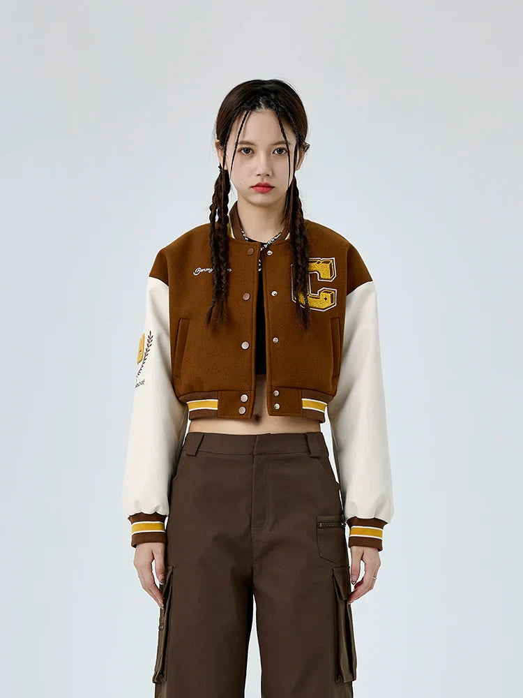 Letter Embroidery American Baseball Jacket