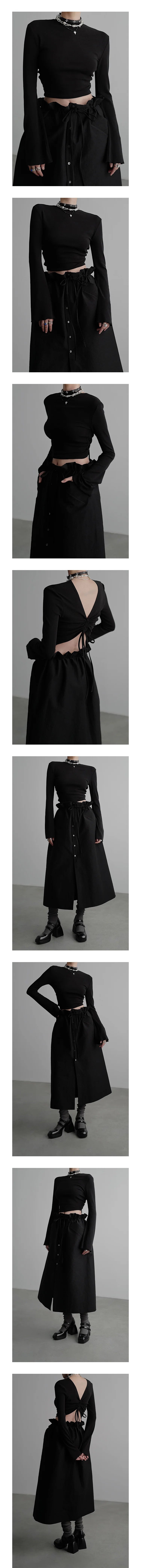 Two-Wear Knit Long Sleeve Top
