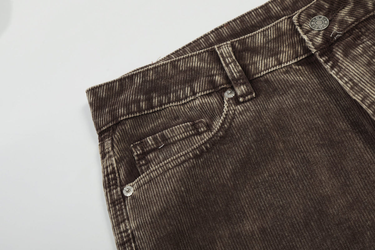 Faded Straight Denim Jeans