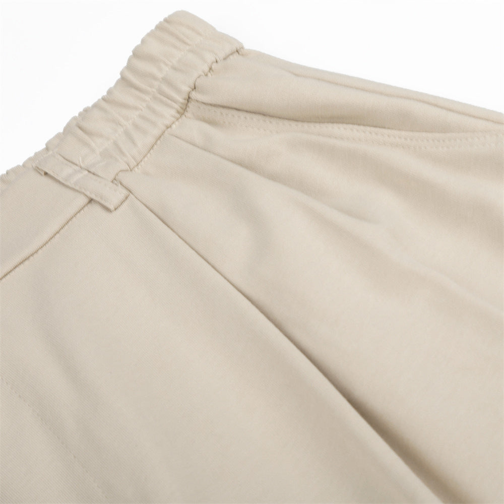 DAXUEN Loose-fitting wide-leg trousers in black and light beige