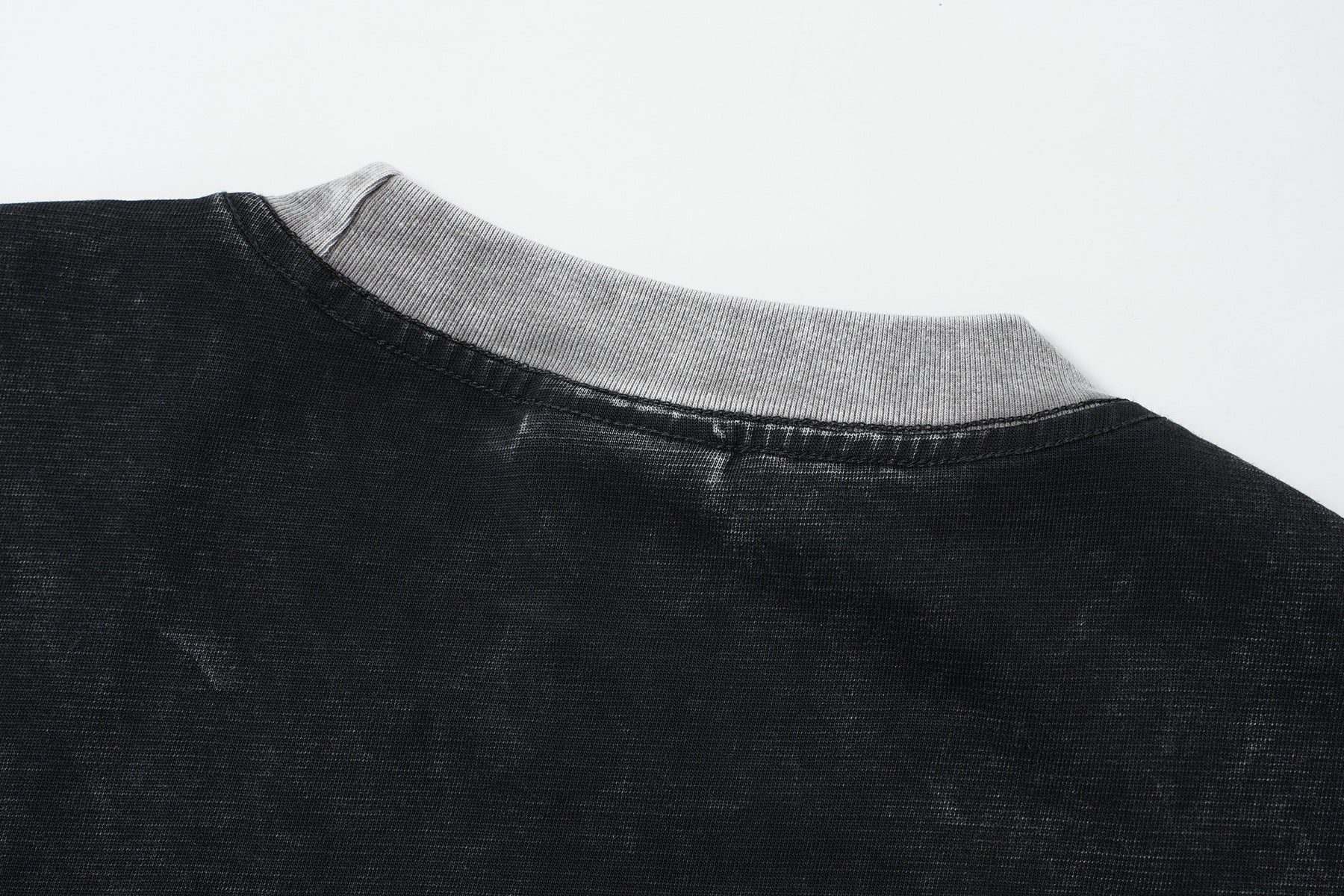 Washed Damage Patchwork Short Sleeve T-Shirt