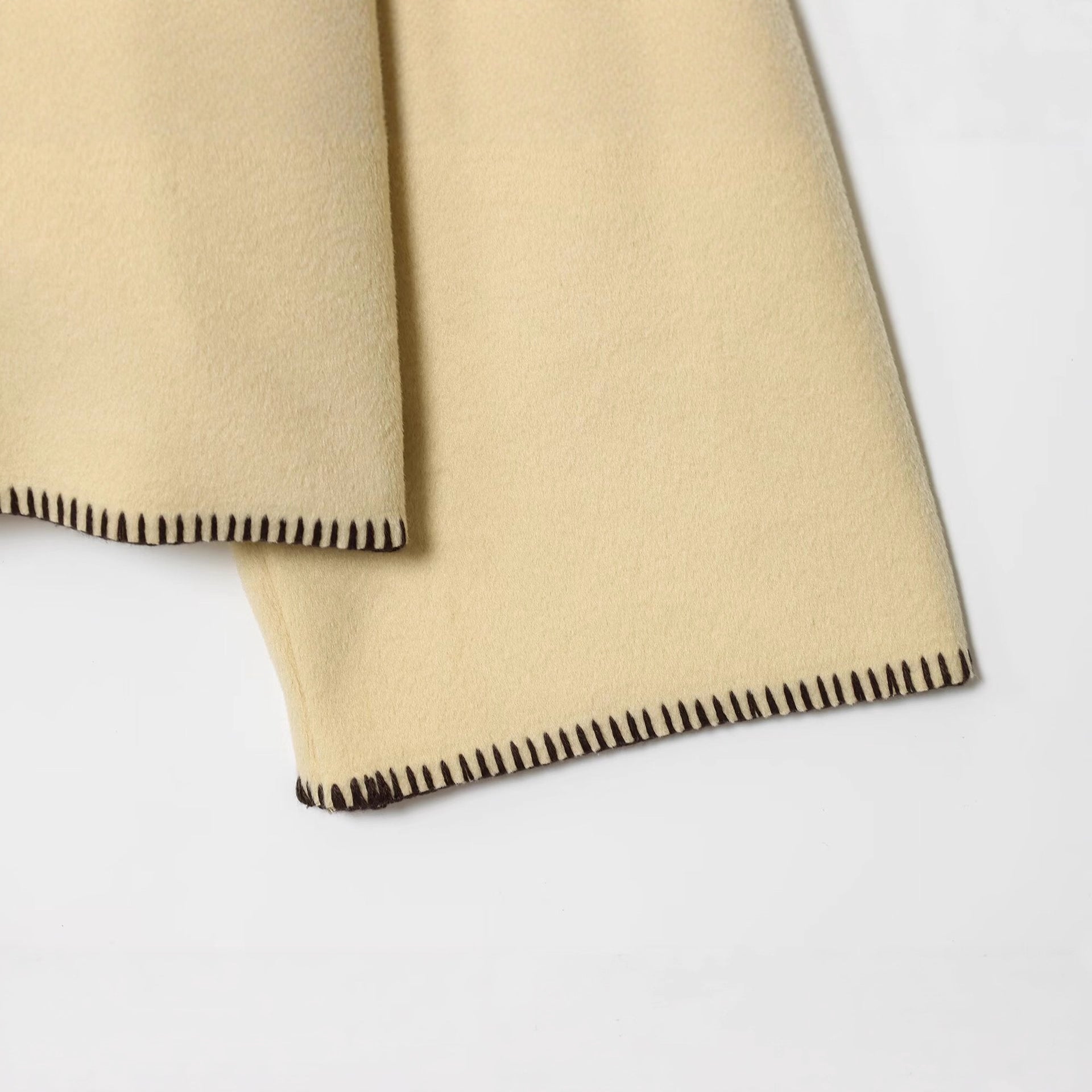 High-neck Long-Sleeved Woolen Jacket