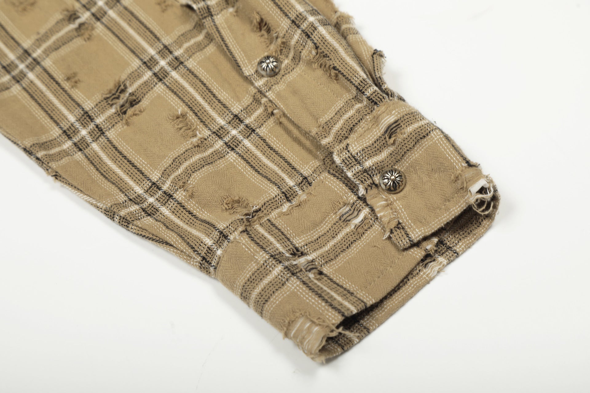 Plaid Damage Wash Long Sleeve Shirt