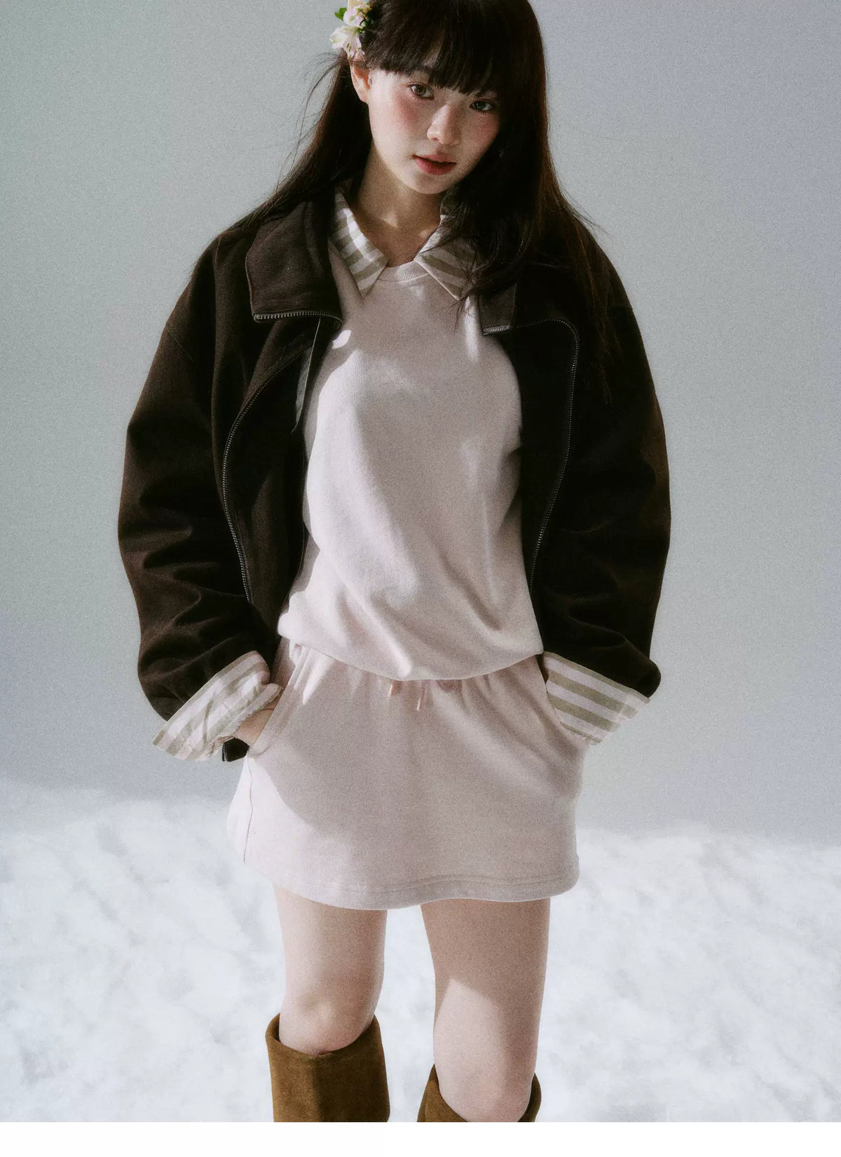 Bow Tie Collar Oversize Jacket