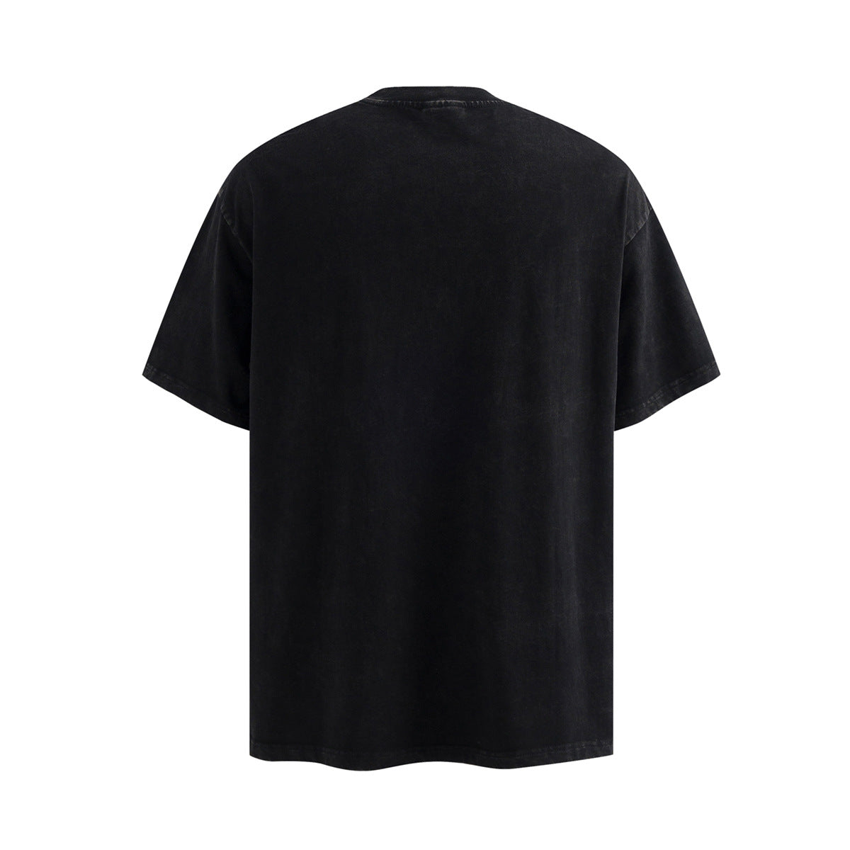 Rock Graphic Print Washed Cotton Short Sleeve T-Shirt