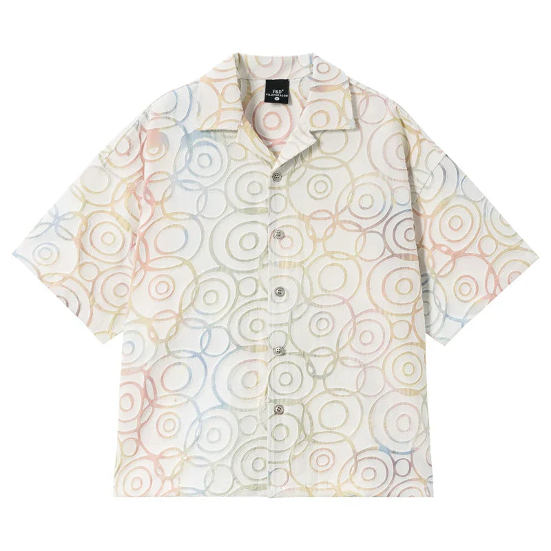 Polka Dot Print Short Sleeve Shirt
