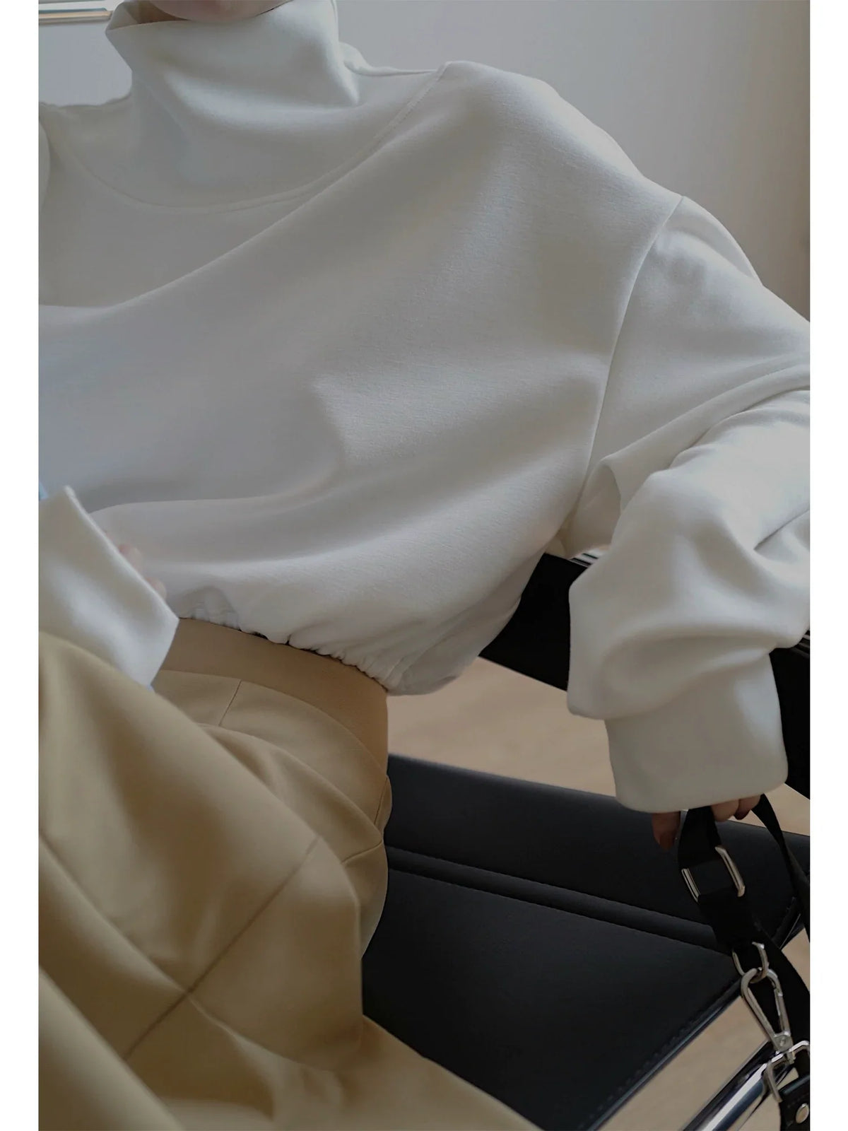 Sweat-shirt à col montant et manches longues
