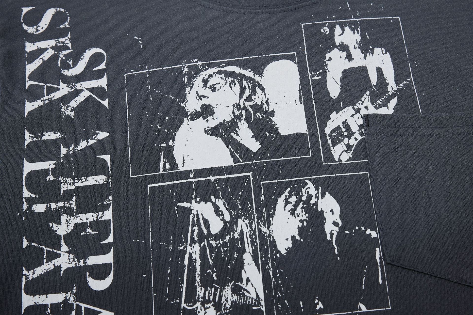 Band Print Short Sleeve T-Shirt