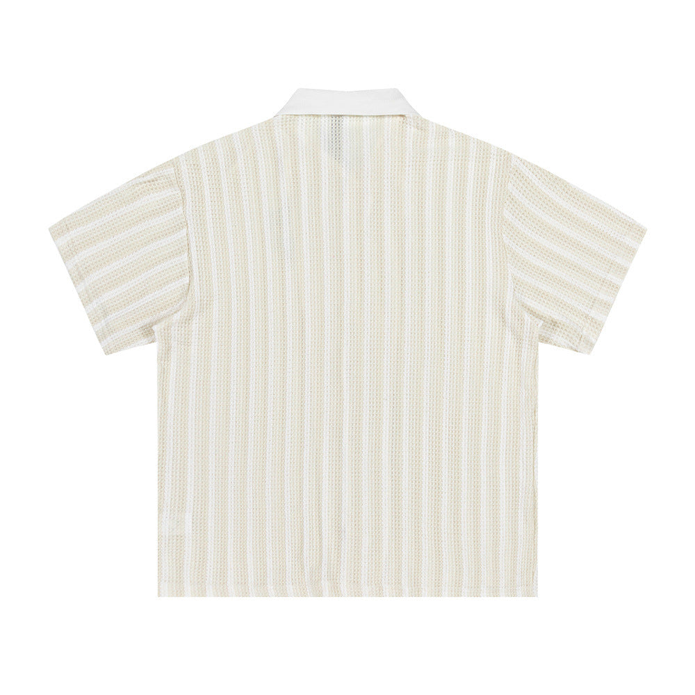 Camicia a maglia a righe verticali
