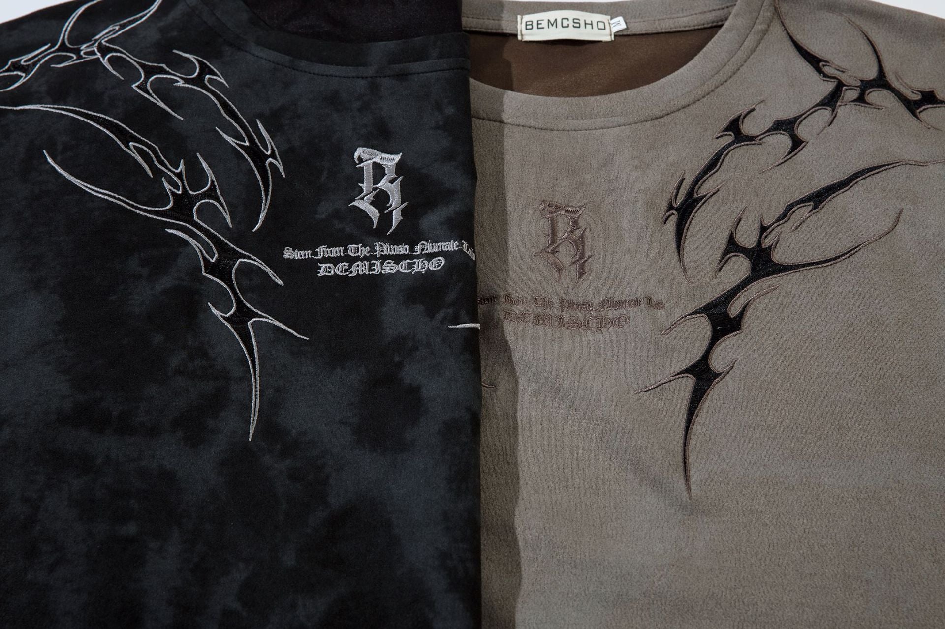 Washed Thorn Print Short Sleeve T-Shirt