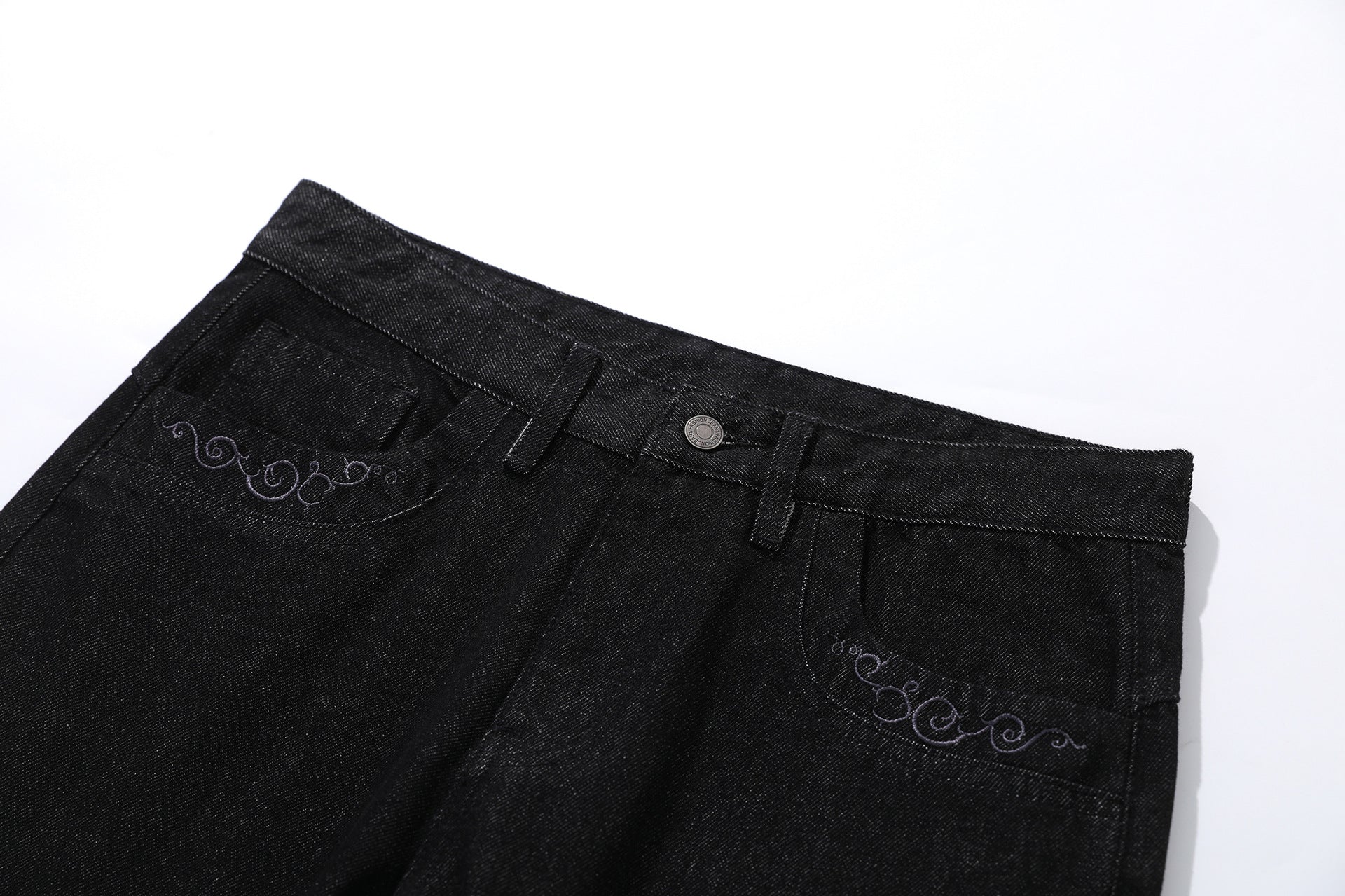 Pocket Embroidery Flare Denim Jeans
