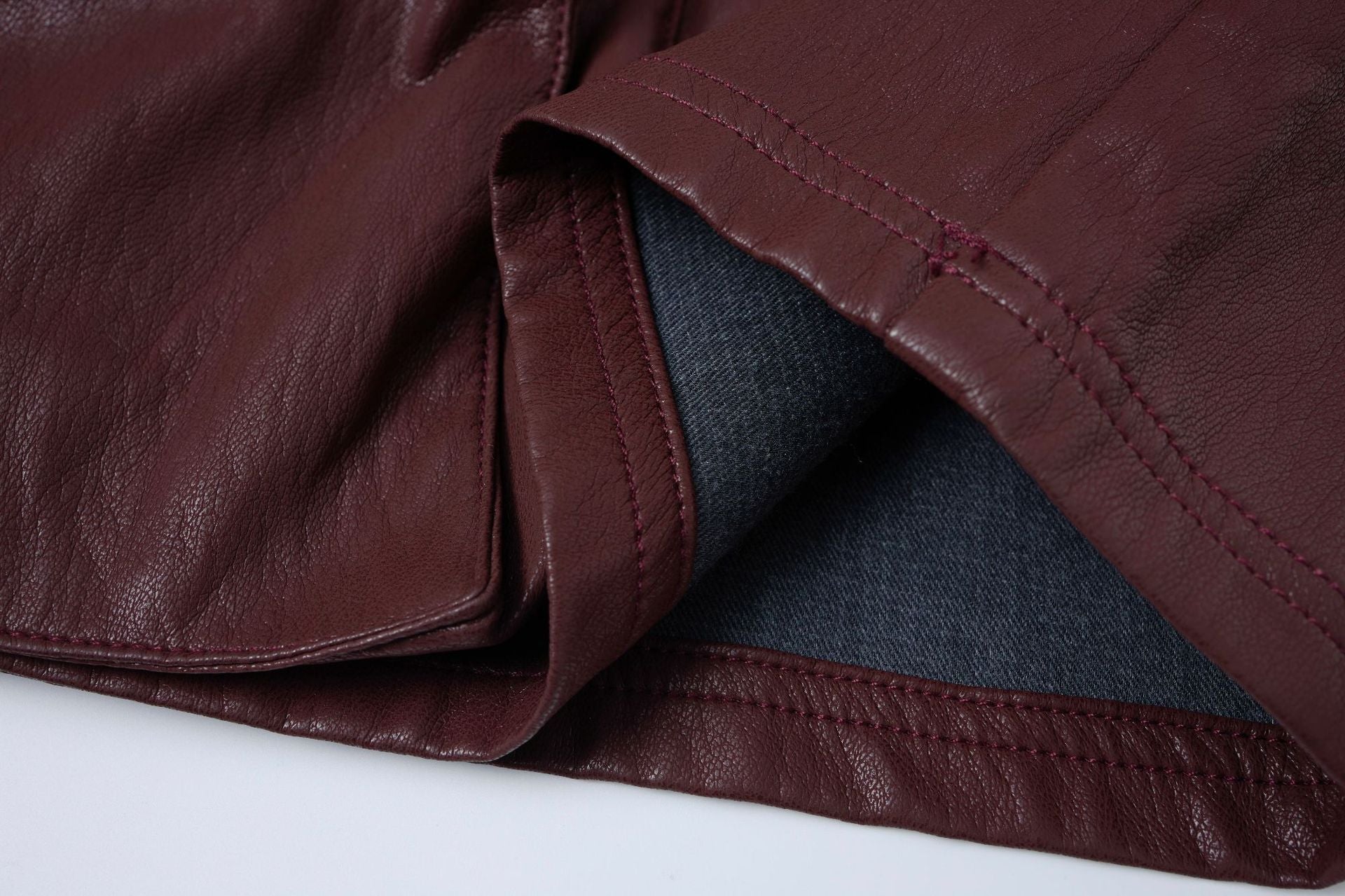 PU Leather Pocket Cropped Wide Leg Cargo Hahf Pants