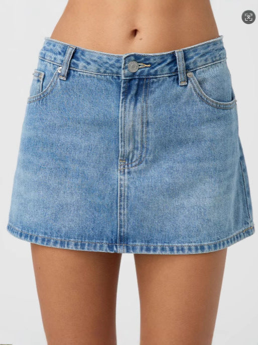Gonna in denim elasticizzato casual slim