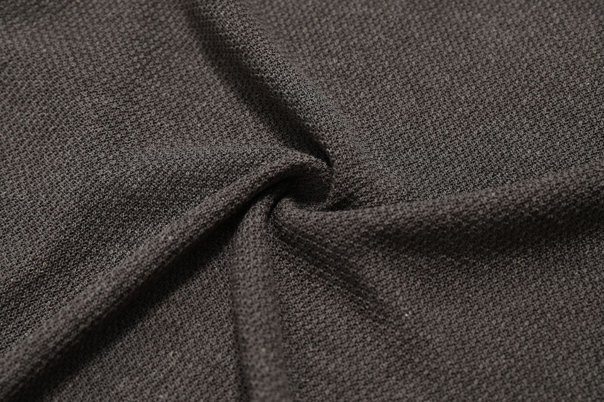Openwork Linen Henley Neck Knit Sweater