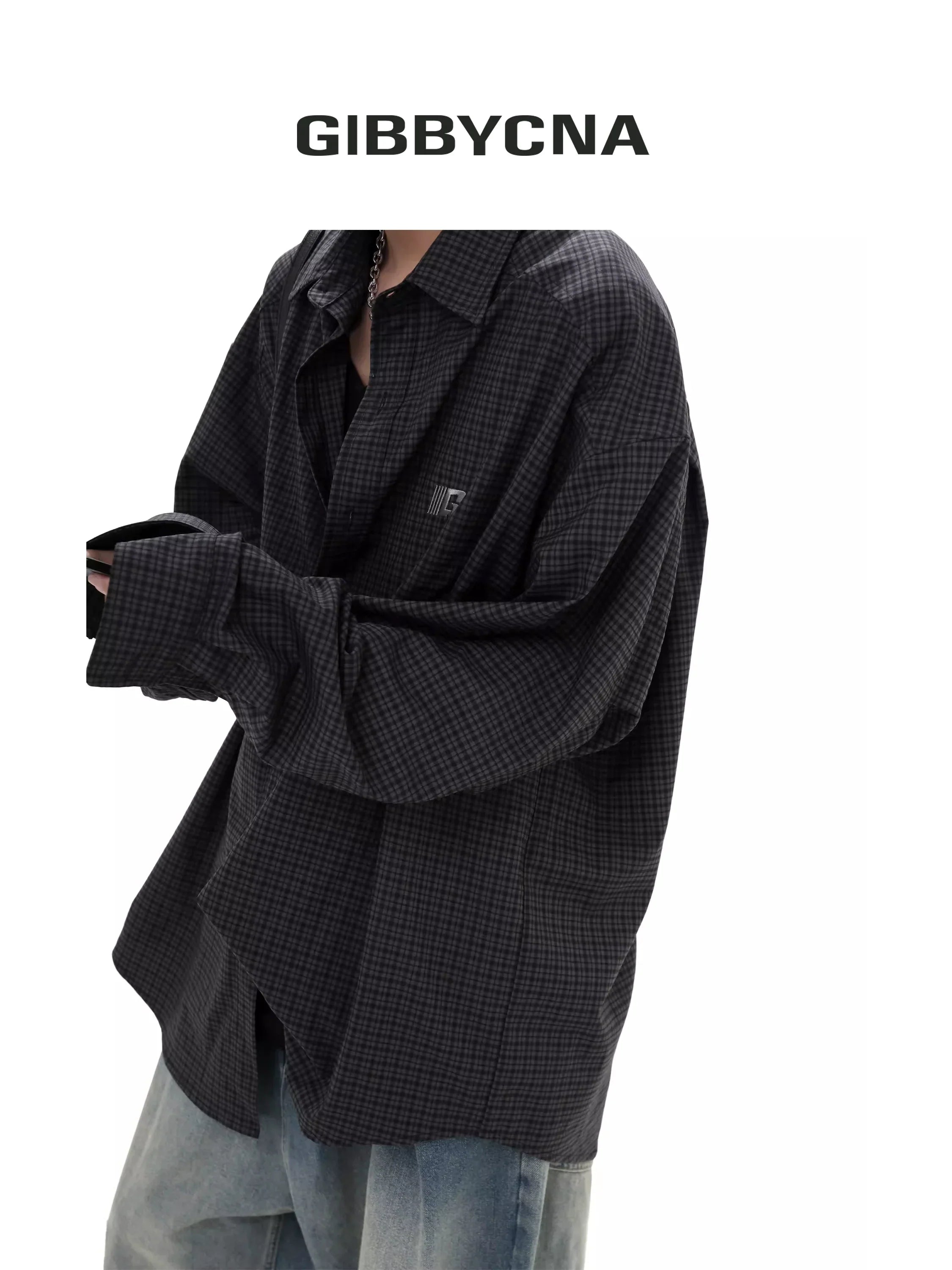 Embroidery Oversize Long Sleeve Shirts