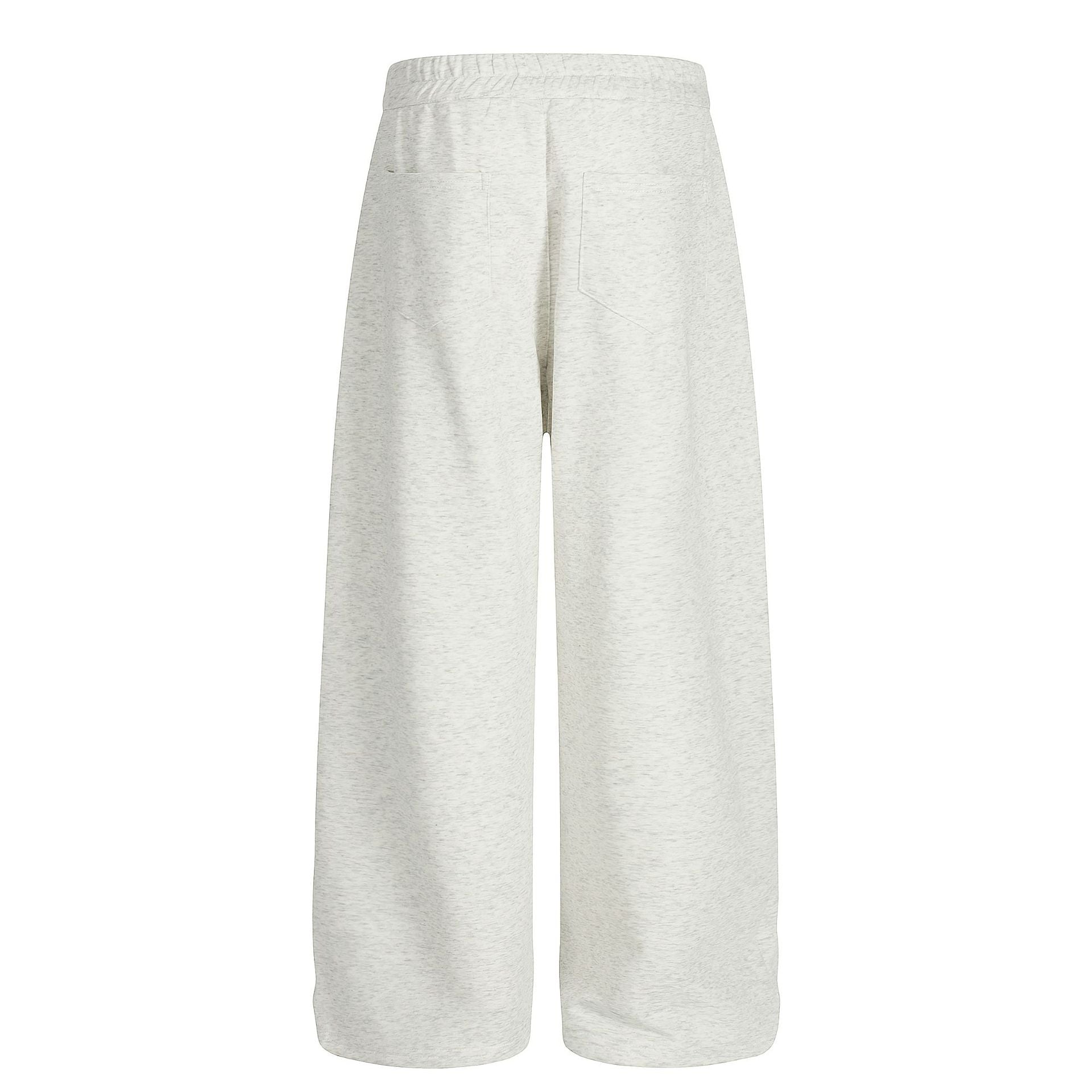 Drape Pleats Wide Leg Sweatpants