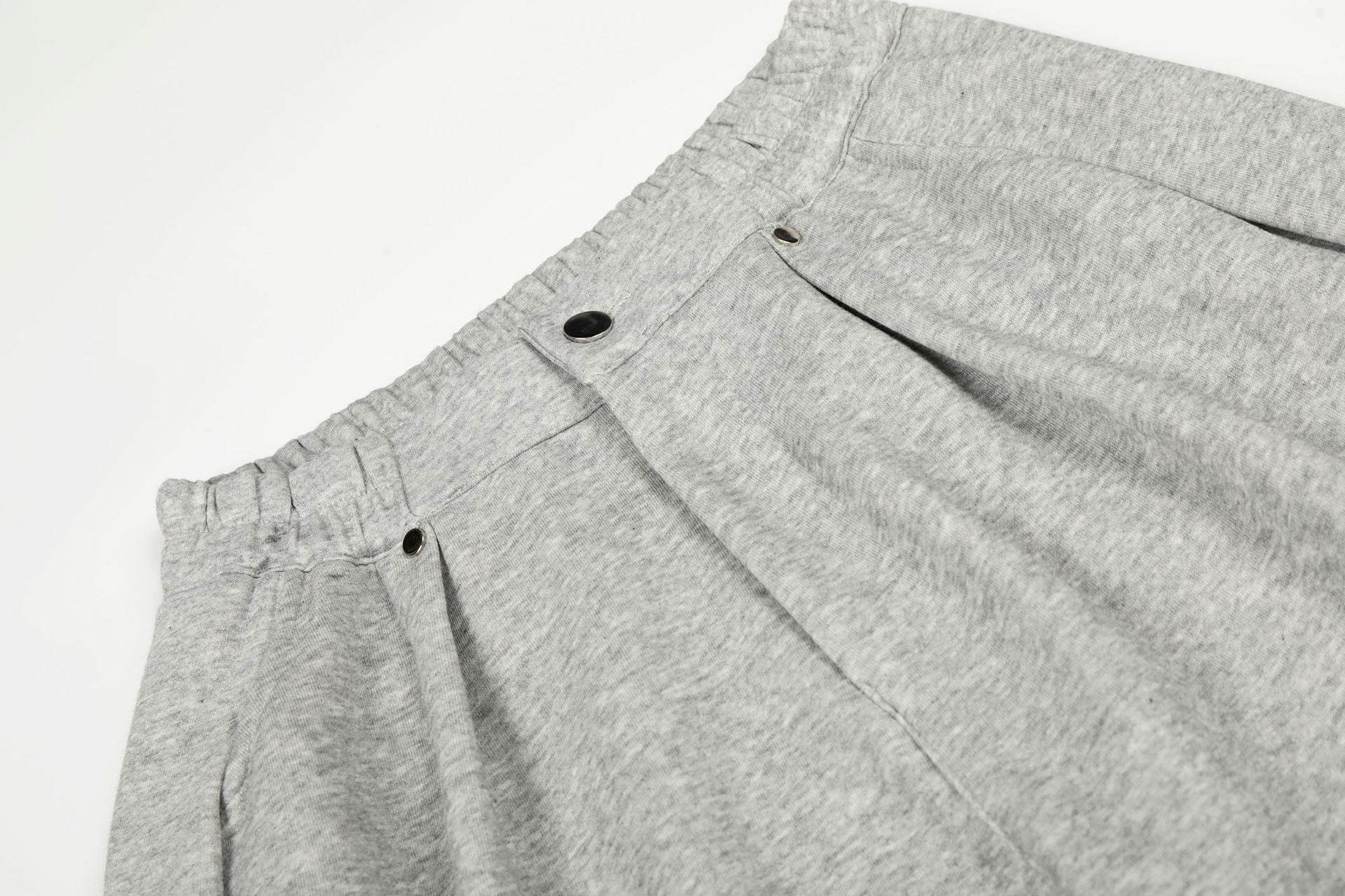 Drape Pleats Wide Leg Sweatpants