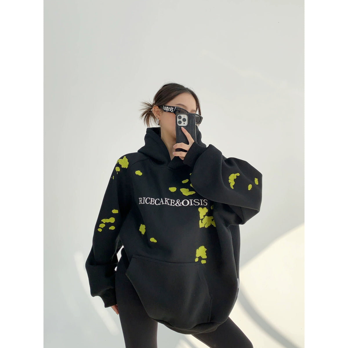 Thick Embroidery Oversized Hoodie