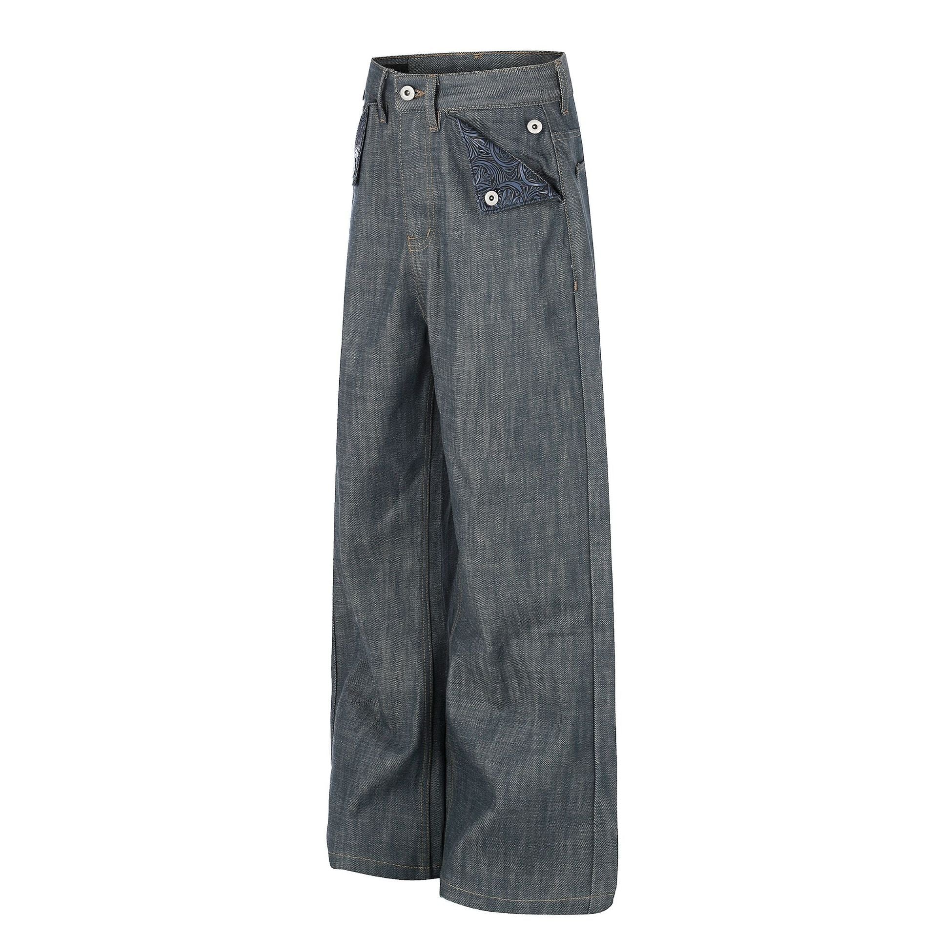 Raw Wide Leg Denim Jeans