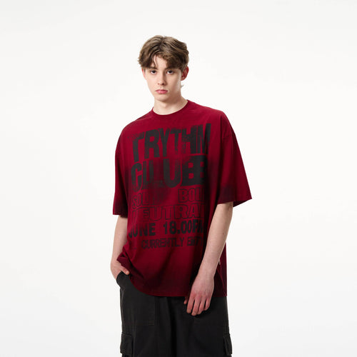 T-shirt imprimé Retro Club - M / Rouge