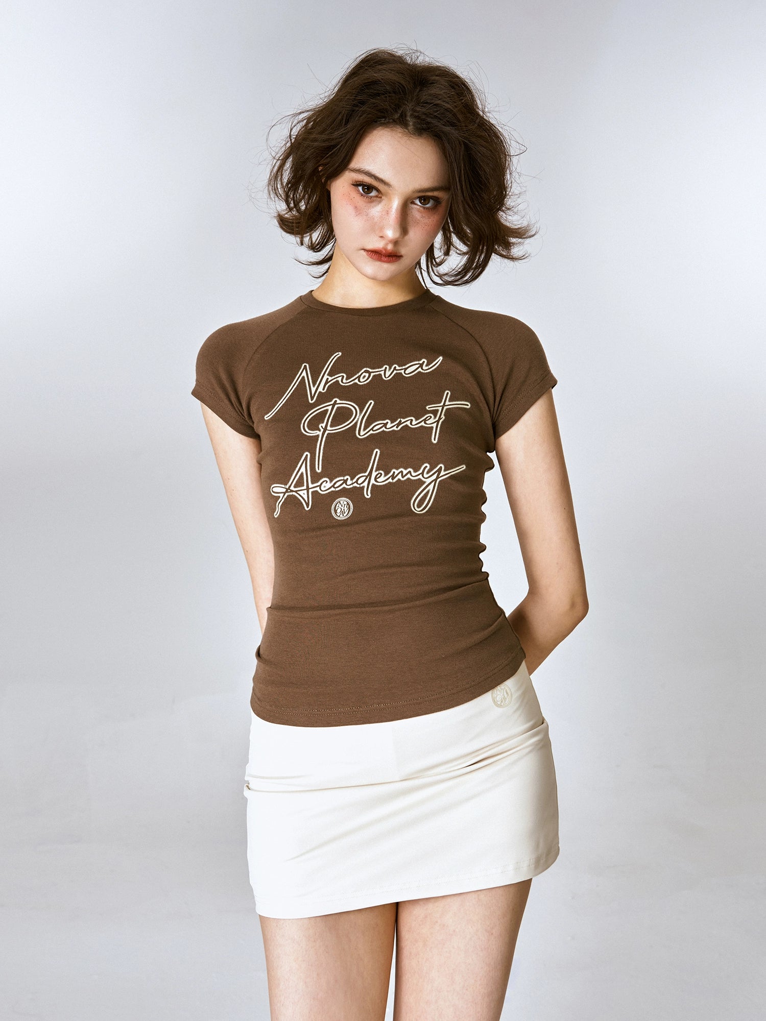 Letter Zomer Raglan T-shirt