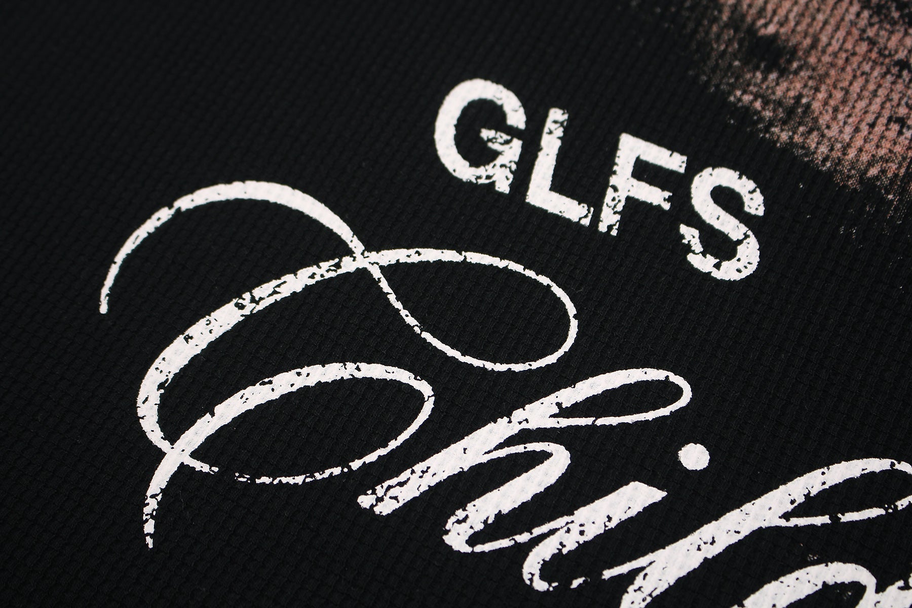 Waffle Graffiti Print Oversize Short Sleeve T-Shirt