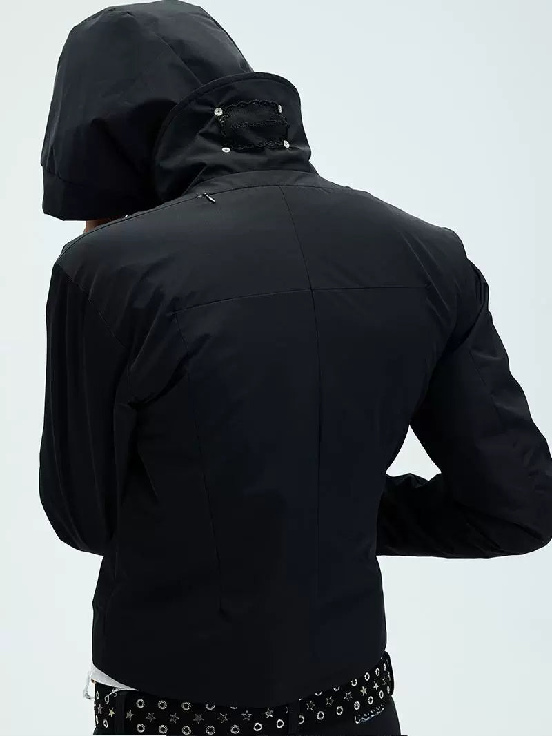 Detachable Hooded High Neck Jacket