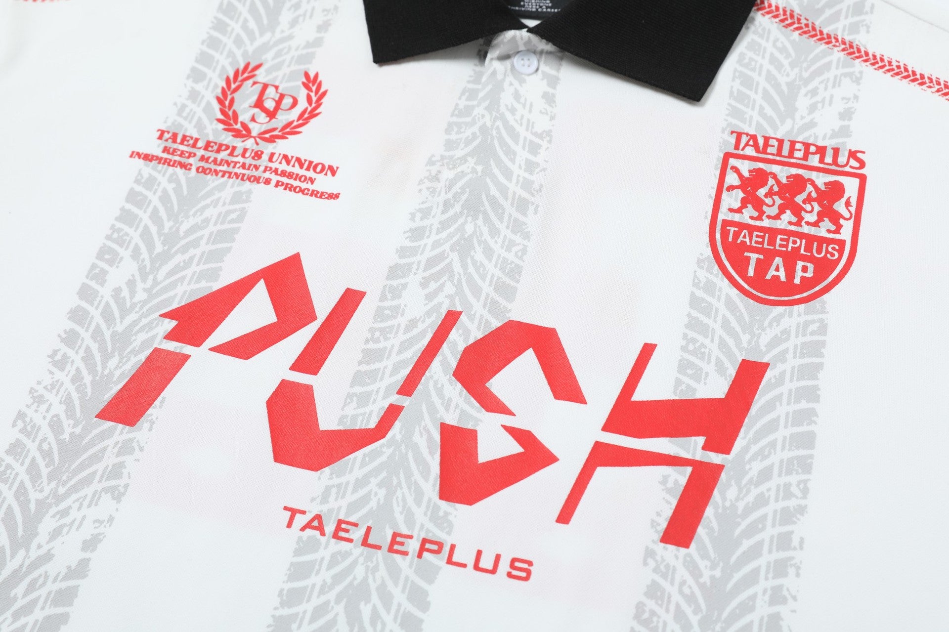 Retro Wheel Print Polo Jersey