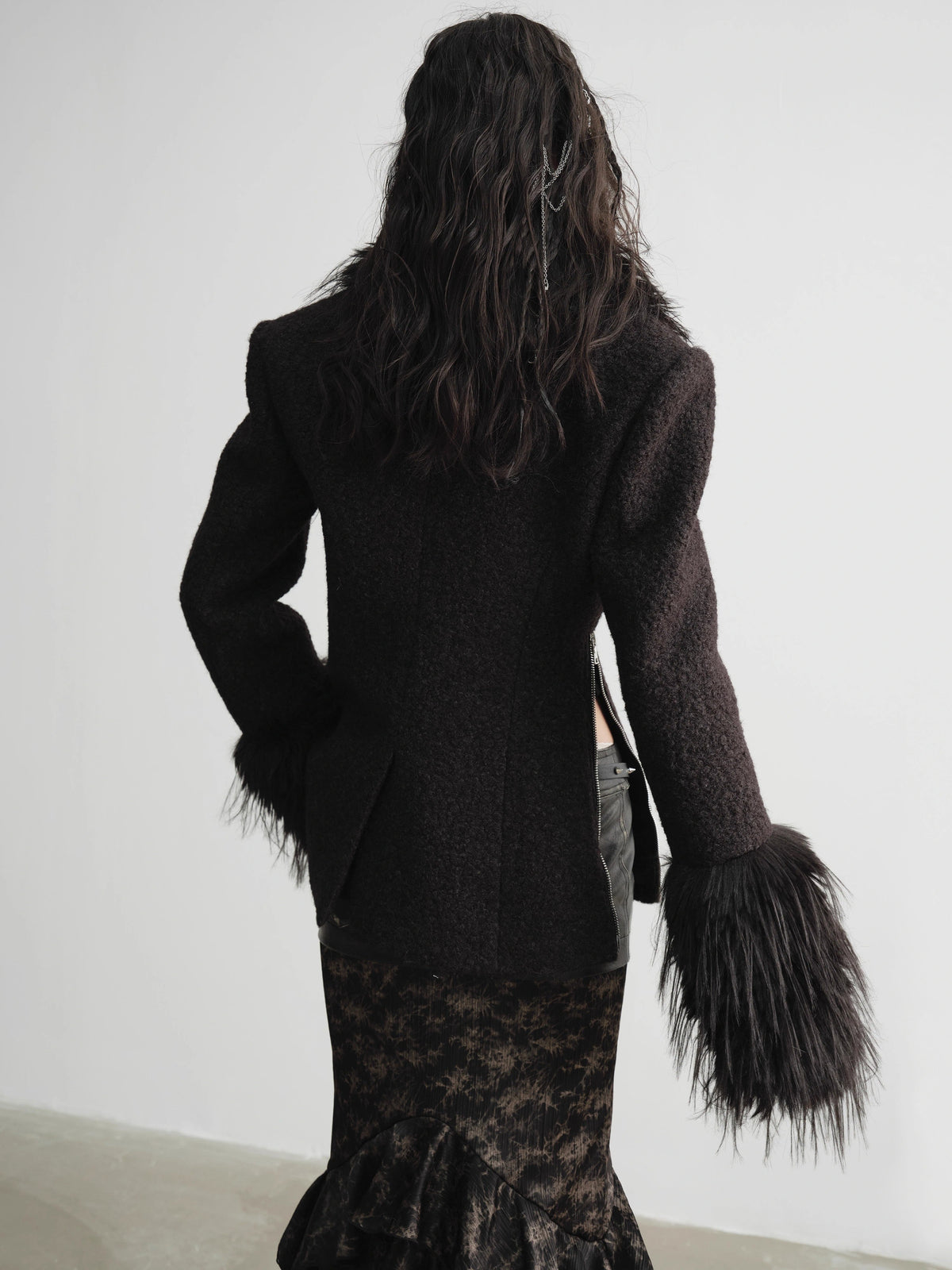 Imitation Fox Fur Patchwork Jacket