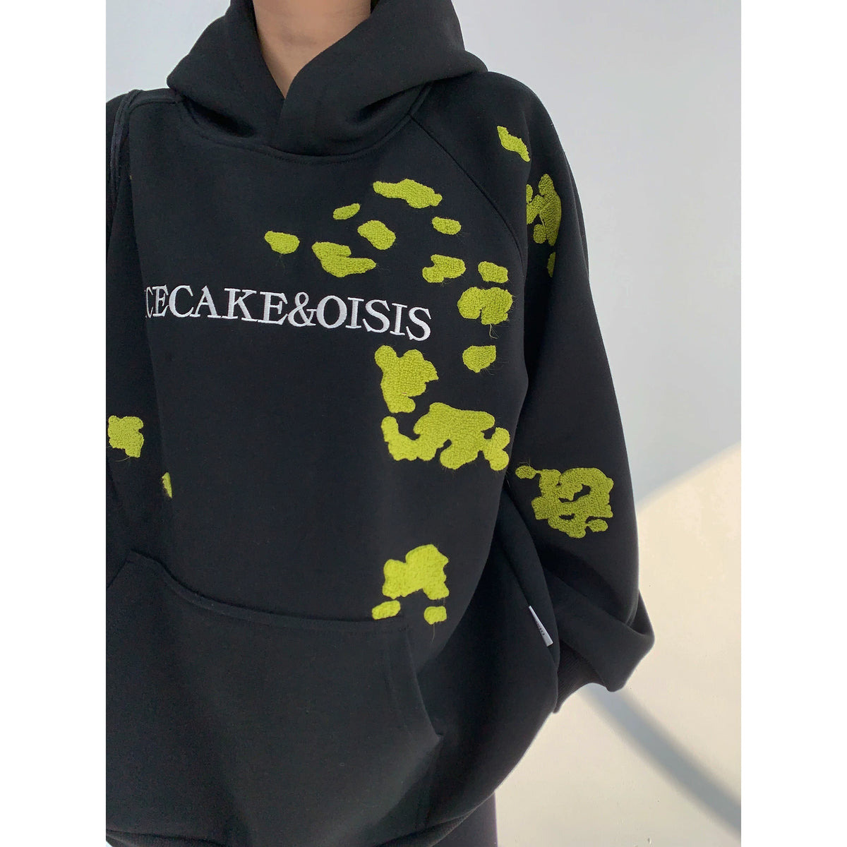 Thick Embroidery Oversized Hoodie