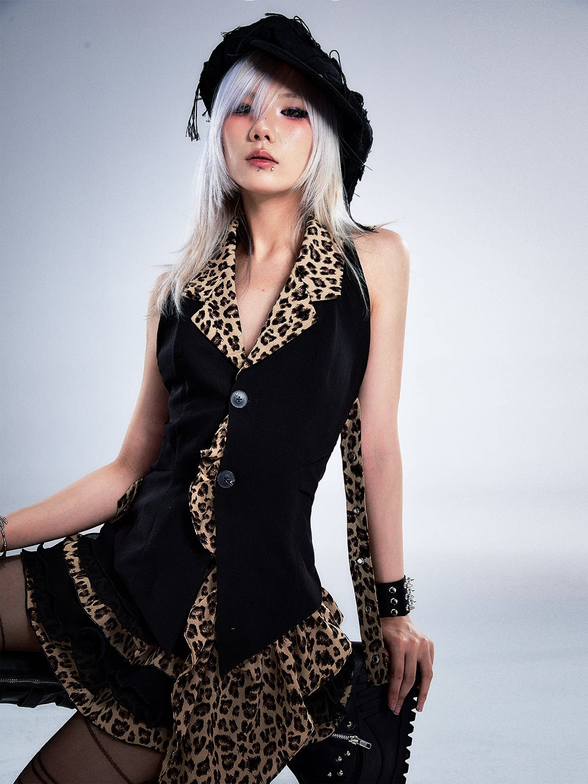 Leopard Print Halter Vest